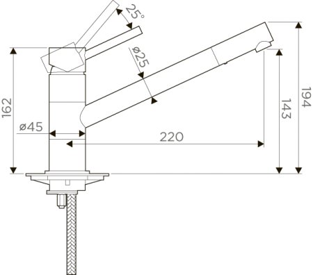Смеситель для кухонной мойки Omoikiri Aogashima C 