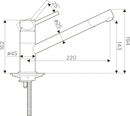 Смеситель для кухонной мойки Omoikiri Aogashima C 