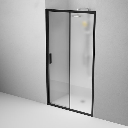 Душевая дверь AM.PM Gem Solo 110 W90G-110-1-195BM профиль Черный матовый стекло матовое-прозрачное 