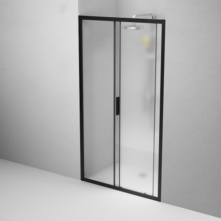 Душевая дверь AM.PM Gem Solo 110 W90G-110-1-195BM профиль Черный матовый стекло матовое-прозрачное 