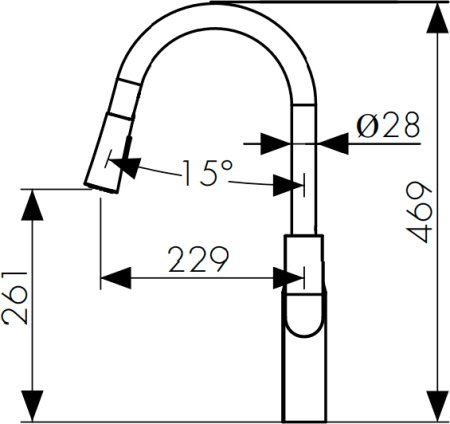 Смеситель для кухни Kaiser Linear 59044 Хром 