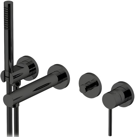 Смеситель для ванны Gattoni Circle One 9005/90NO Черный матовый 