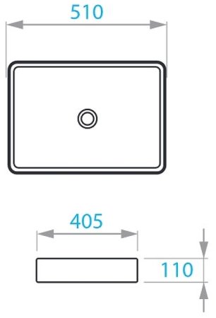 Раковина-чаша Koller Pool Kvadro 50 KR-0510-WB Белая 
