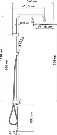 Душевая стойка WasserKRAFT A039 
