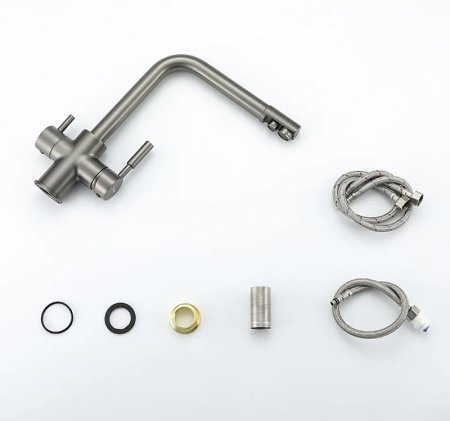 Смеситель для кухни Frap H52 F4352-9 Оружейная сталь 