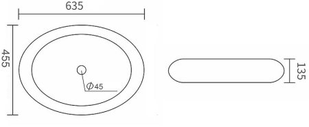 Раковина-чаша Orange 64 B08-640w Белая 