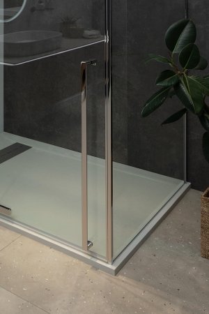 Душевая стенка Allen Brau Priority 100 3.31019.00 профиль Хром стекло прозрачное 