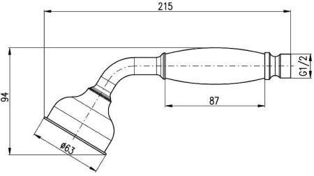 Ручной душ Rav Slezak KS0017Z Золото 
