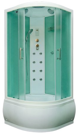 Душевая кабина Bas Арона (белая стенка, прозрачное стекло) 