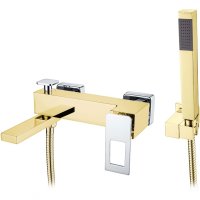 Смеситель для ванны Boheme Q 143-GCR Золото Хром