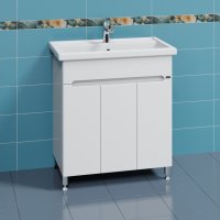 Тумба Санта Лондон 80 напольная 3 двери с умывальником Фостер 80