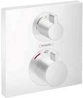 Смеситель для душа Hansgrohe Ecostat Square 15714700 с термостатом Белый матовый