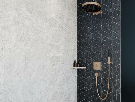 Смеситель для душа Hansgrohe Ecostat Square 15714700 с термостатом Белый матовый 