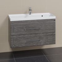 Тумба Санта Венера 100 дуб шале графит с умывальником Classic 100