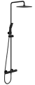 Душевая система Omnires Y 1244J с термостатом, черная 