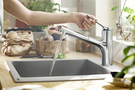 Смеситель для кухни Hansgrohe Zesis M33 74800800 Сталь 