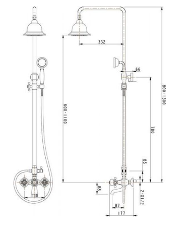 Душевая система Timo Nelson NelsonSX-1190chrom хром 