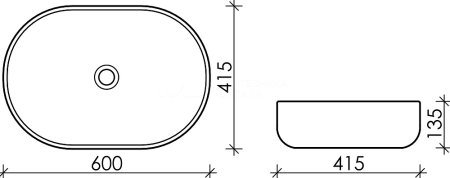Раковина Ceramica Nova Element CN6047MB черная матовая 