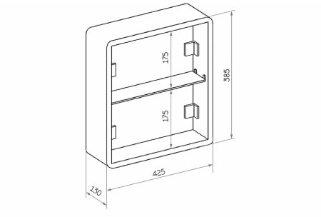 Зеркальный шкаф Creto Tour 60 17-D600WH с подсветкой Белый 