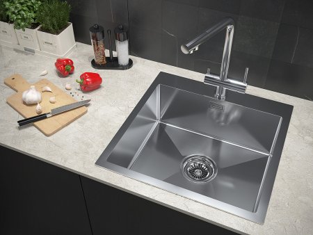 Мойка кухонная Paulmark Velten PM905151-BS брашированная нержавеющая сталь 