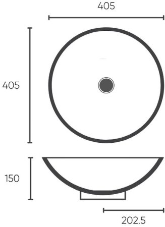 Раковина-чаша Bronze de Luxe Sphera 40 6203 Бронза 