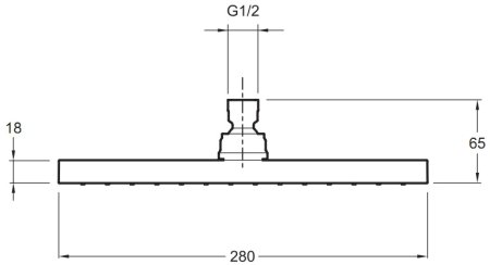 Верхний душ Jacob Delafon EO E3875-CP Хром 