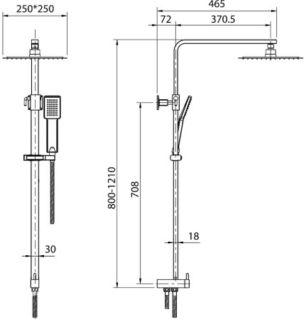 Душевая система Koller Pool Neon NNSD200 Хром 