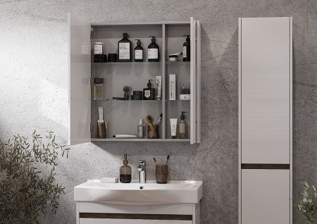 Зеркальный шкаф Aquaton Нортон 80 1A249202NT010 Белый глянец 
