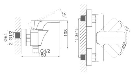 Смеситель D&K Berlin Steinbeis DA1433116 для душа, белый 