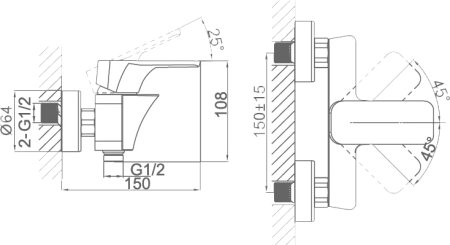 Смеситель D&K Berlin Steinbeis DA1433116 для душа, белый 