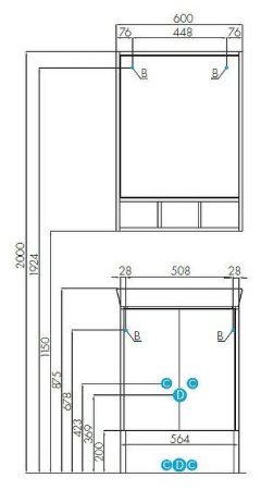 Тумба под раковину Aquaton Йорк 56 1A170201YOAY0 Белая Выбеленное дерево 