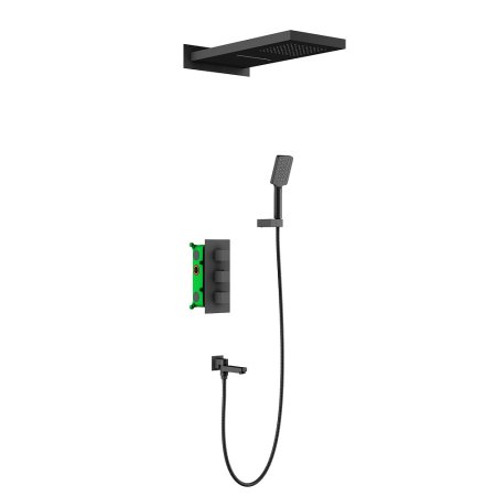 Душевой комплект Timo Petruma SX-5079/03SM с внутренней частью, черный 
