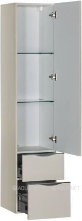 Шкаф-пенал для ванной Aquanet Эвора 40 крем 