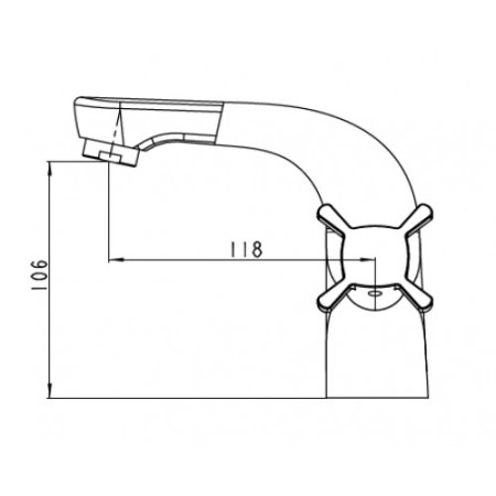 Смеситель для раковины Kaiser Cuatro 58011 Хром 
