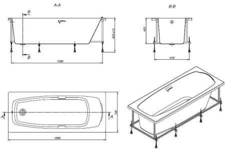 Акриловая ванна Roca Sureste N 150x70 ZRU9302778 без гидромассажа 
