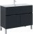 Тумба с раковиной Aquanet Алвита New 100 1 ящик, 2 дверцы, антрацит 