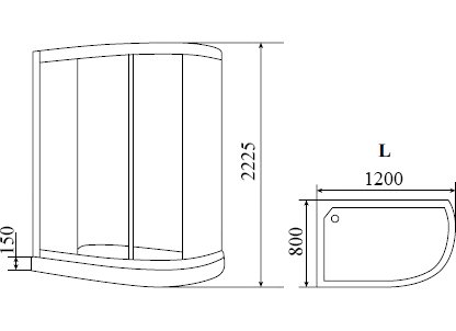 Душевая кабина Timo Ilma 902 L 