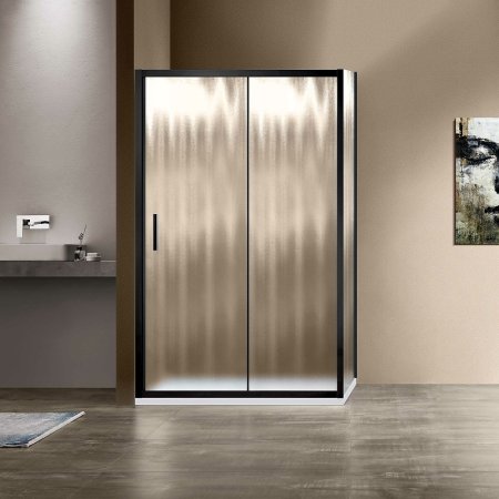 Душевой уголок Vincea Garda 120х90 VSR-1G9012CHB профиль Черный стекло шиншилла 