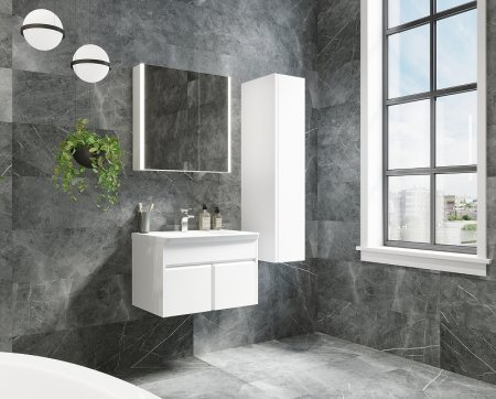 Зеркальный шкаф Roca Up 70 ZRU9303016 с подсветкой Белый глянец 