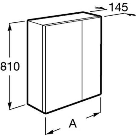 Зеркальный шкаф Roca Up 70 ZRU9303016 с подсветкой Белый глянец 
