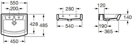 Раковина Roca Hall 55 327881000 Белая 