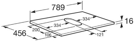 Столешница под раковину Roca The Gap 80 A857419806 Белый глянец 