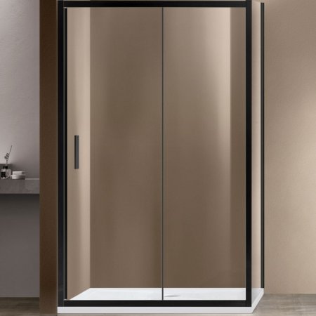 Душевой уголок Vincea Garda 130х90 VSR-1G9013CLB профиль Черный стекло прозрачное 