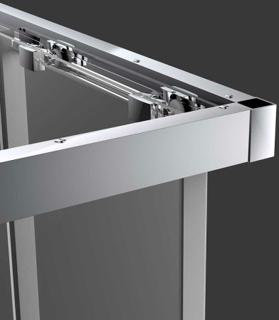 Душевой уголок Vincea Soft 100x100 VSS-3SO100CLB профиль Черный стекло прозрачное 