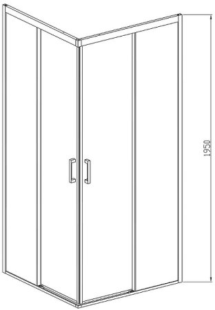Душевой уголок Vincea Soft 100x100 VSS-3SO100CLB профиль Черный стекло прозрачное 