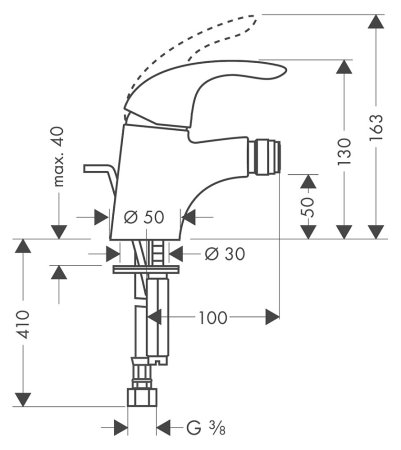 Смеситель Hansgrohe Focus E 31720000 для биде 