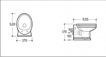 Унитаз подвесной CeramaLux 1412 