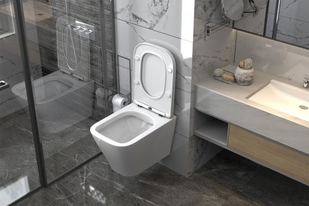 Унитаз Abber Rechteck AC1200 подвесной с сиденьем Микролифт 