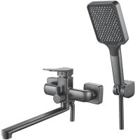 Смеситель для ванны Shevanik S9902T, оружейная сталь