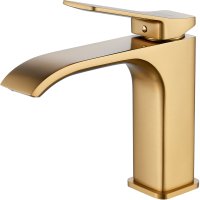 Смеситель для раковины Shevanik S4001G, золотой сатин
